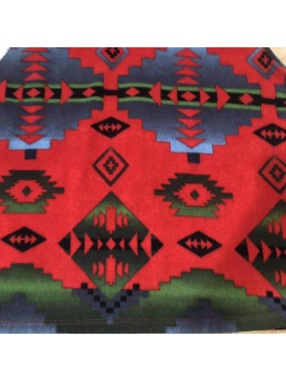Back In The Saddle Fleece Womens 1XL Vest Aztec Western‎ Zip. Western Style